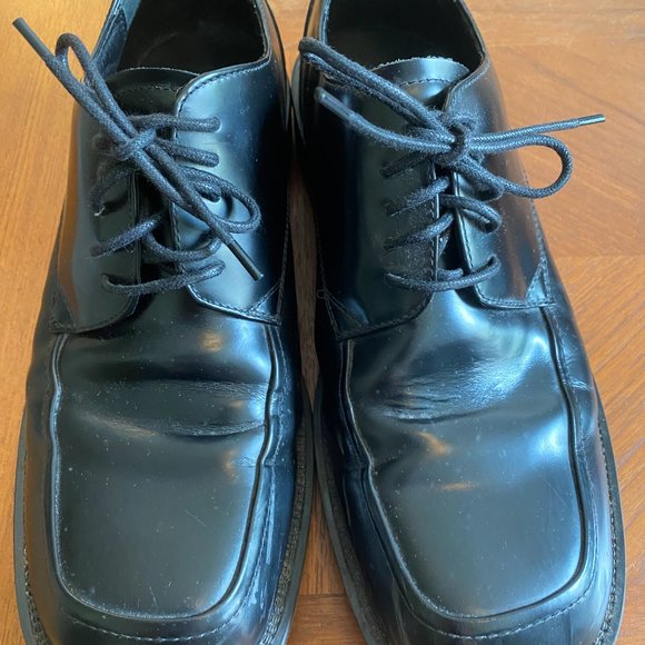 Kenneth Cole Reaction Men's Black Leather Oxford - Size 9- - Picture 3 of 4